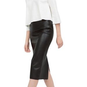 NWT BRAND NEW ZARA FAUX LEATHER PENCIL SKIRT